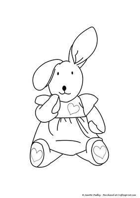 Girl Bunny Stamp