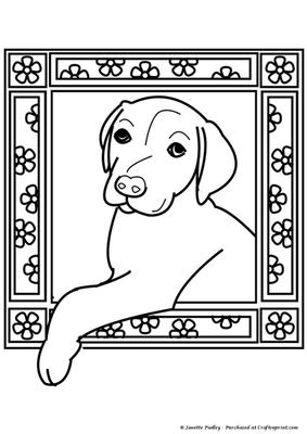 Sally Framed - Dog Stamp