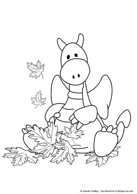 Jiggy with Autumn Leaves Stamp