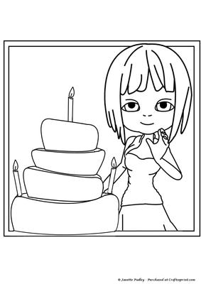 Aimees Birthday Cake Stamp