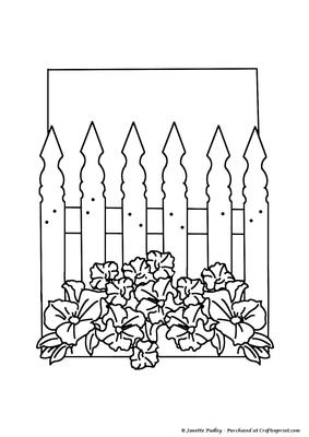 Floral Fence Stamp
