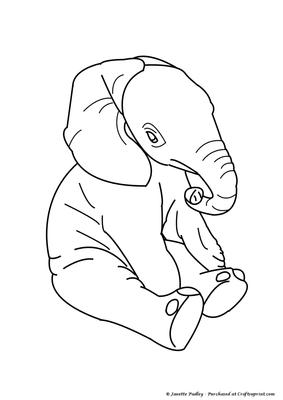 Shy Ellie Elephant Stamp