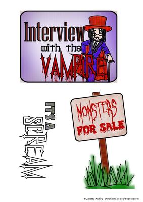 Halloween Wordart Coloured