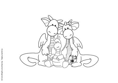 Family Photo - Dragons Stamp