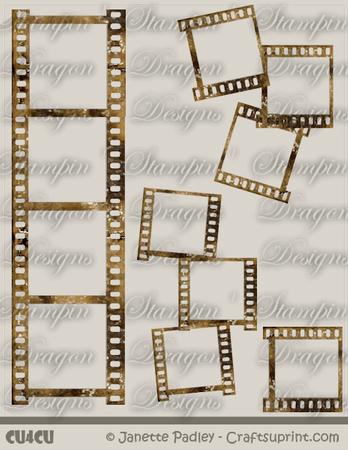 Aged Filmstrips Designer Pack