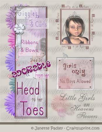 Little Girls Quote Border Pack