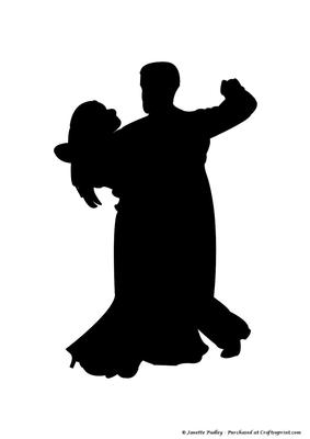 Ballroom Dancers Stamp