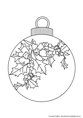 Bauble with Christmas Holly