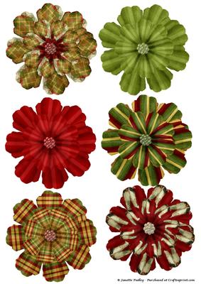 Christmas Morn Printable Flowers