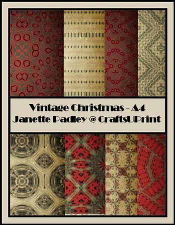 Vintage Christmas Papers - A4