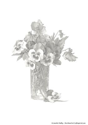 Pansy Digital Stamp