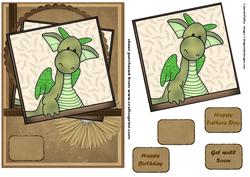 Rupert Dragon Framed Card