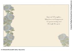 Special Thoughts Birthday Floral Insert