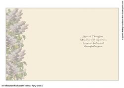Special Thoughts Floral Birthday Insert