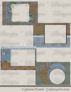 Winter Teal Brag Book Pages