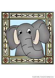 Ellie Elephant Coloured