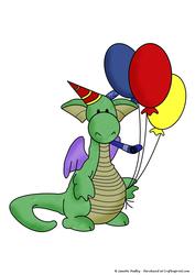 Rupert Dragons Party Coloured