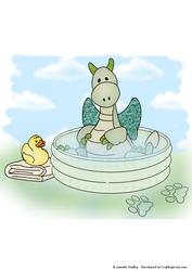 Jiggy Dragons Pool Fun Coloured