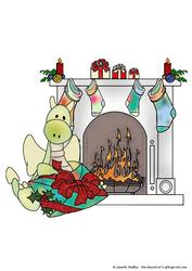 Jiggys Christmas Fire Coloured