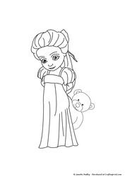 Bedtime - Girl Stamp