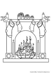 Christmas Fire Stamp
