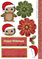 Yoo Hoo Christmas A4 Card Decopage