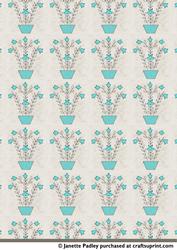 Simply Lovable Floral Beige Blue