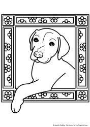 Sally Framed - Dog Stamp