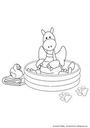 Jiggy Dragons Pool Fun Stamp