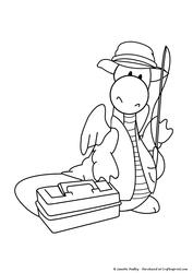 Rupert Goes Fishing Stamp Version 1