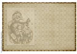 Vintage Sepia Santa Card Insert