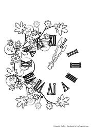 Vintage Garden Clock Stamp