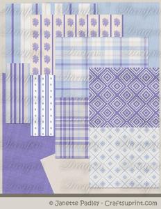 Flowery Blues Card Papers
