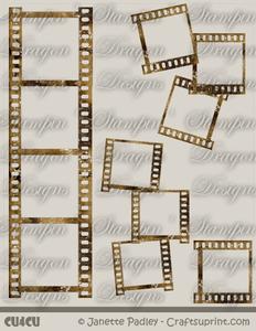 Aged Filmstrips Designer Pack