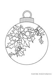 Bauble with Christmas Holly
