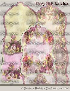Pansy 4.5 x 6.5 Mat Pack