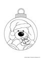 Bauble with Christmas Dog