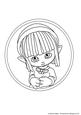Christmas Elf in Circular Frame