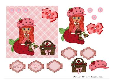 Strawberry Pink 6 x 6 Card Front