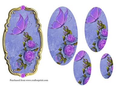 Blue Lavender Pyramid Plaque