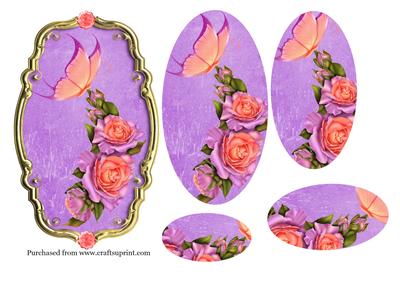 Purple and Orange Topper Plaque