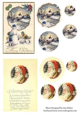 2 Vintage Santa Toppers 4