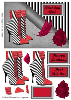 Red & Black Birthday Boots