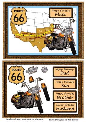Route 66 with Motorcycle