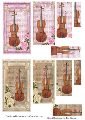 2 Vintage Violin Toppers 1