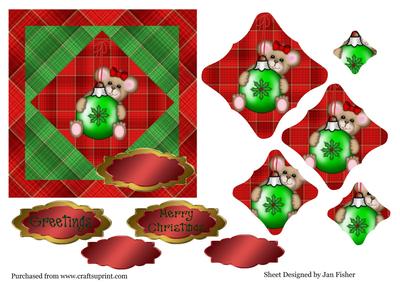 Teddy with Bauble Pyramid