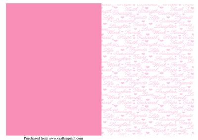 2 A5 Breast Cancer Awareness Backing Papers