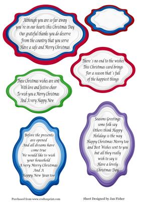 5 Christmas Word Toppers
