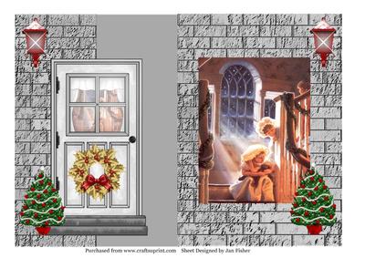 Children on the Stairs Foldback Card