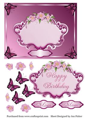 Birthday Topper in Burgundy
